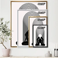 Designart - Empowered Cosmic Women Geometric Goddess Series Black And White I