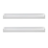 Melannco White MDF 18" Shelf, 2ct.