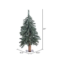 2ft. Unlit Natural Bark Alpine Artificial Christmas Tree
