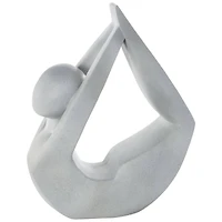 Gray Abstract Yoga Poses Garden Sculpture Set