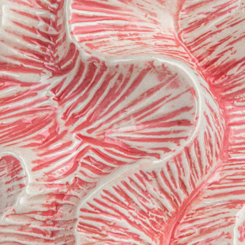 Hello Honey® 7.5" Pink Textured Organic Stoneware Vase with Reactive Glaze