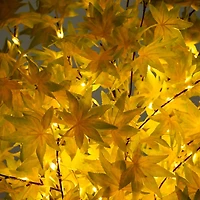 5ft. Pre-Lit Yellow Autumn Maple Artificial Fall Tree with 250 Warm White LED Lights
