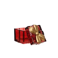 4.5" Burgundy Gift Box Glass Decorative Container by Ashland®