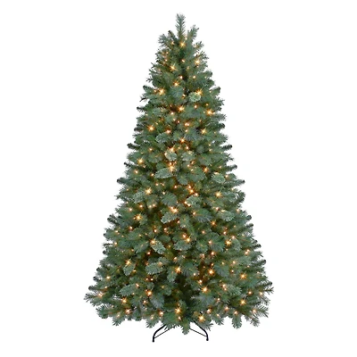 6.5ft. Pre-Lit Teton Artificial Pine Tree, Clear Lights