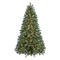 6.5ft. Pre-Lit Teton Artificial Pine Tree, Clear Lights