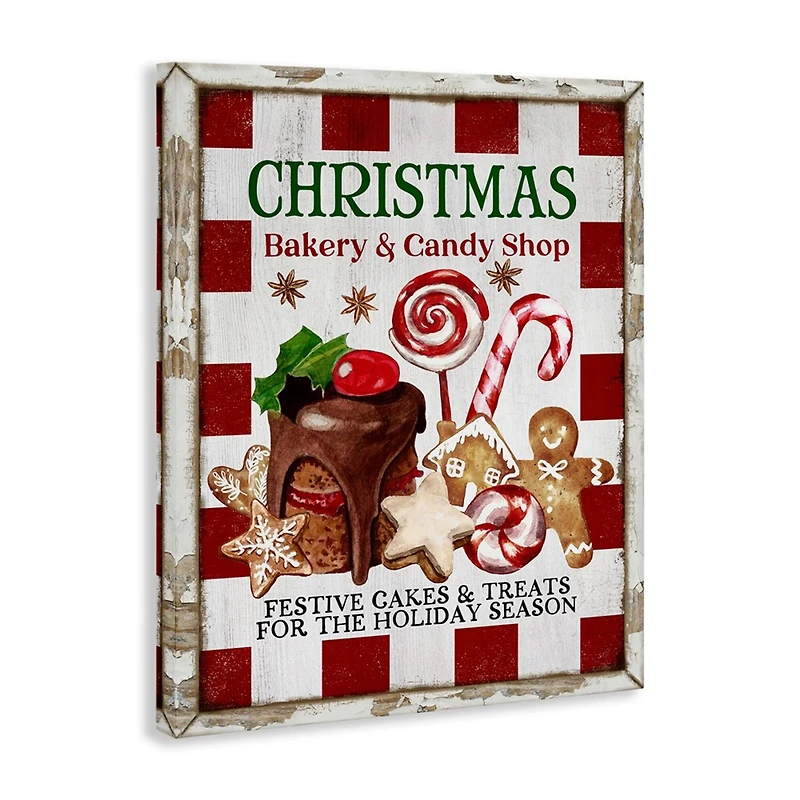 Stupell Industries Christmas Bakery & Candy Canvas Wall Art