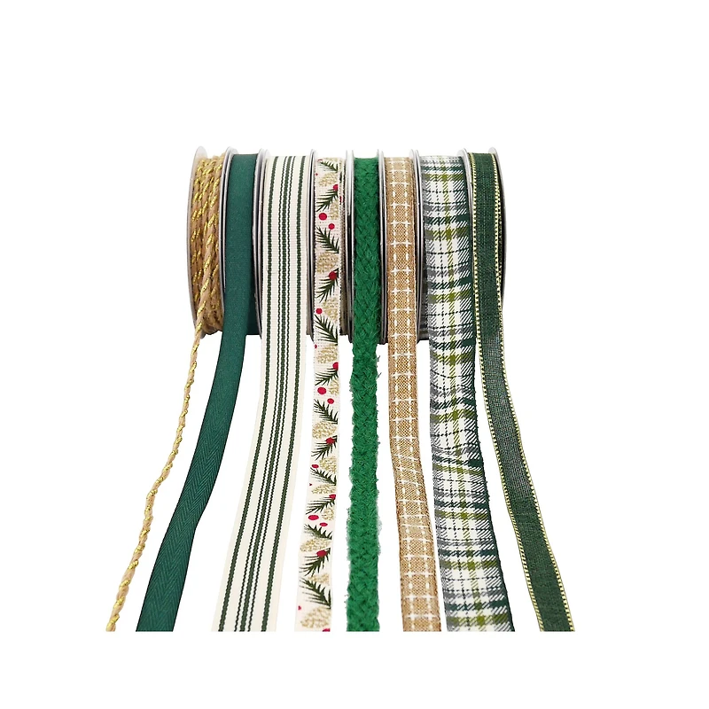 Green & Natural Christmas Value Pack Ribbon by Celebrate It®