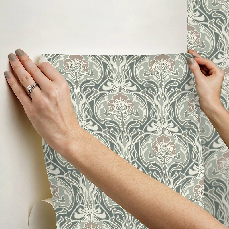 NuWallpaper Fallon Brown Peel & Stick Wallpaper