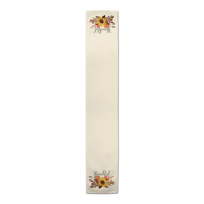 72" Thankful Sunflower Table Runner