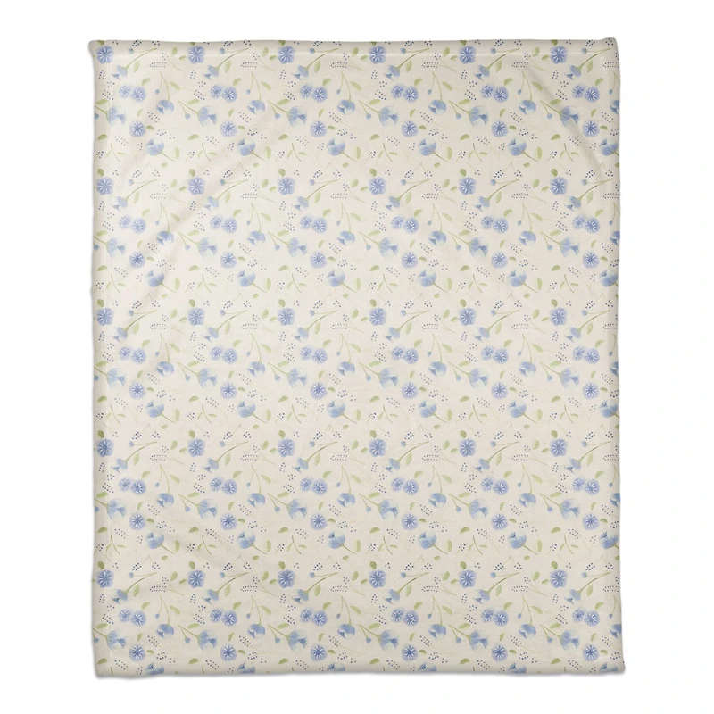 Soft Floral Pattern Fleece Blanket