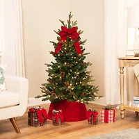 4.5ft. Pre-Lit Real Touch™ Mixed Noble Spruce Artificial Christmas Tree, Warm White Lights