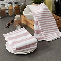 DII® Barn Red Nautical Stripe Terry Dishtowels, 3ct.
