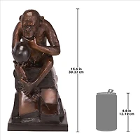 Design Toscano 15.5" Darwin's Ape Thinker Cast Bronze Statue
