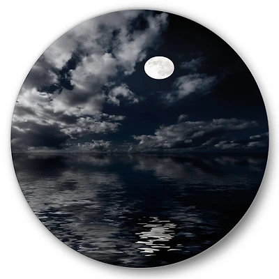 Designart - Full Moon In Cloudy Night Sky IV