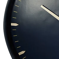 Black Glass Contemporary Wall Clock, 20" x 20" x 3"