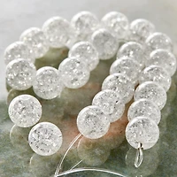 12 Pack:  Crystal Quartz Round Beads, 8mm by Bead Landing™