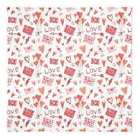 Valentine's Balloon & Note Beverage Napkin