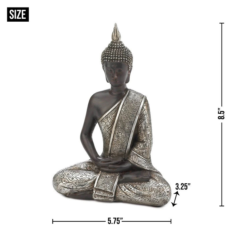 8.5" Small Sitting Buddha Figure