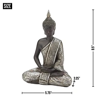 8.5" Small Sitting Buddha Figure