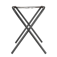 Household Essentials Gray Frame with Black Straps Luggage Rack