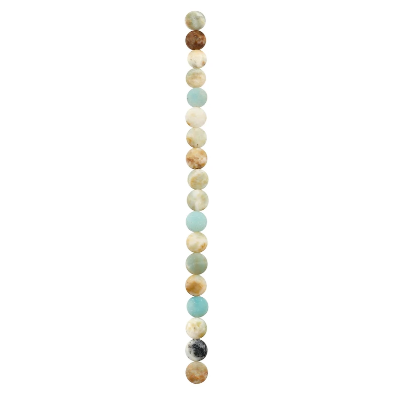 Matte Amazonite Lentil Beads, 10mm by Bead Landing™