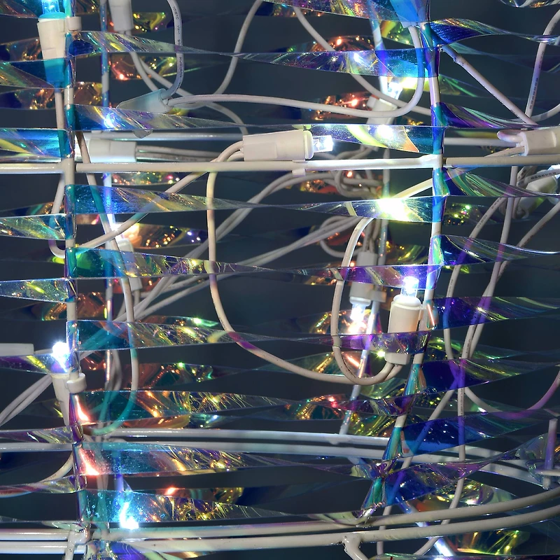 48" Pre-Lit Iridescent Snowman