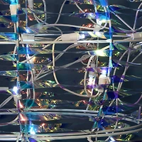 48" Pre-Lit Iridescent Snowman