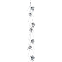 6ft. Metallic Silver Magnolia Garland