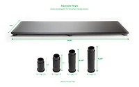 Mind Reader Black Large Dual Monitor Stand
