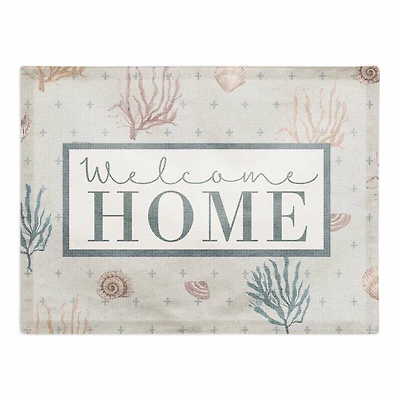 Welcome Home Multi Shell Coral & Plus Cotton Twill Placemat