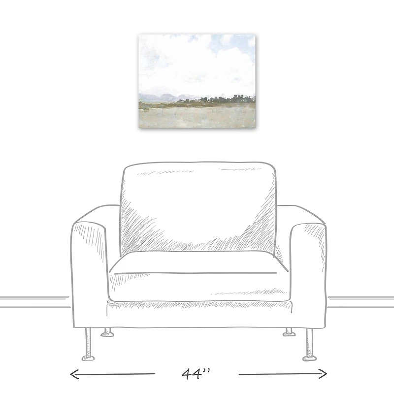 Soft Tree Line Landscape Canvas Wall Art