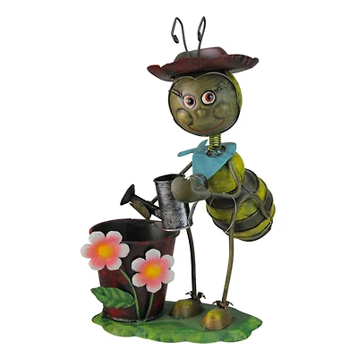 13.5" Vintage Bee With Watering Can Spring Outdoor Planter