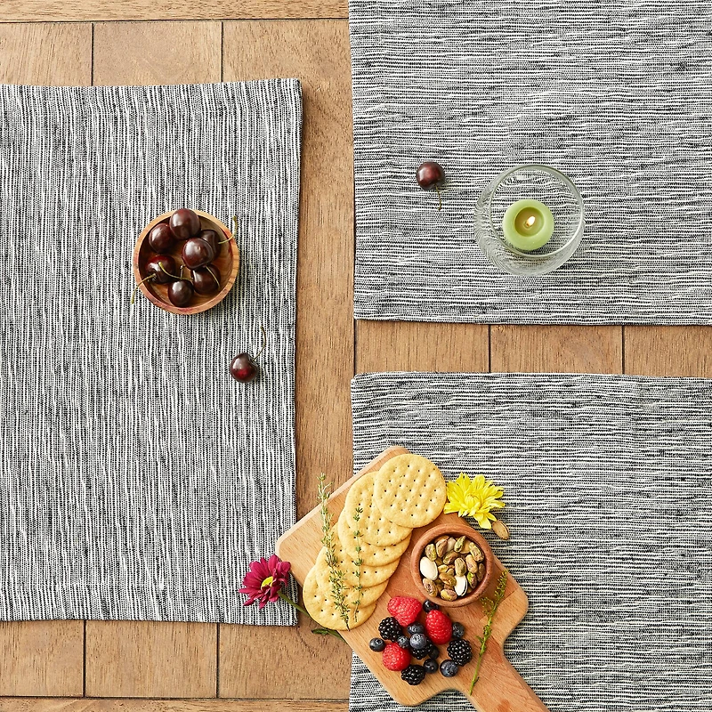 DII® Tonal Recycled Cotton Slubby Rib Placemats