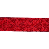2.5" x 20ft. Burgundy Damask Wired Ribbon by Celebrate It®