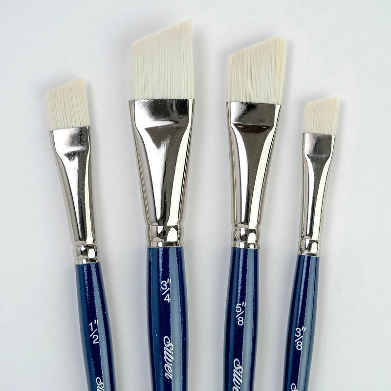 Silver Brush Limited Bristlon Short Handle Angles Brushes, Set of 4