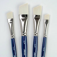 Silver Brush Limited Bristlon Short Handle Angles Brushes, Set of 4