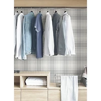 InHome Franklin Plaid Gray Peel & Stick Wallpaper