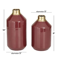 The Novogratz Set of 2" Metal Modern Vase