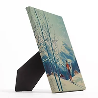 Eat Sleep Ski Repeat 8x10 Tabletop Canvas