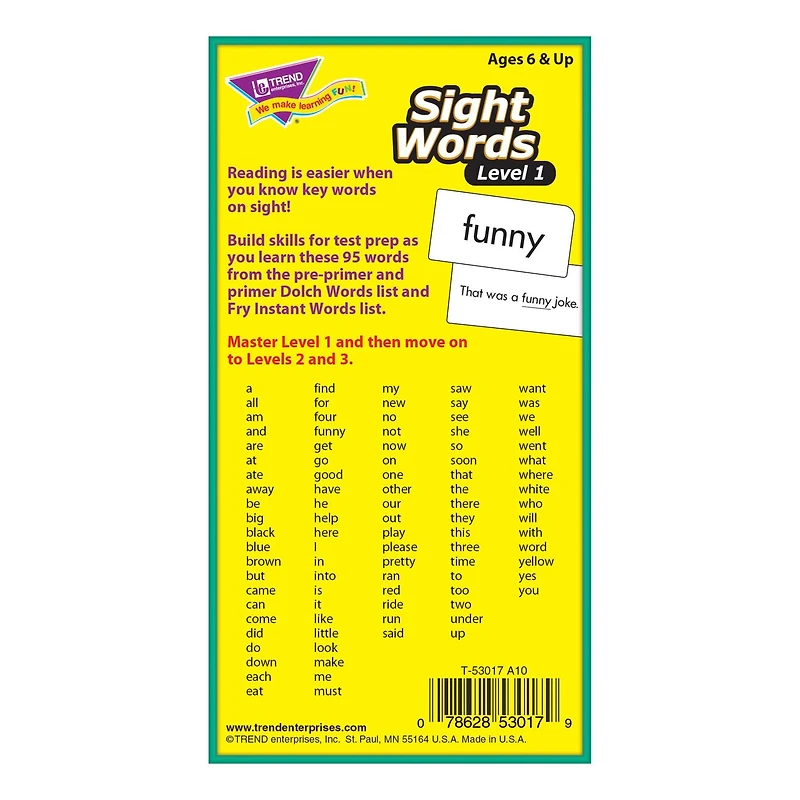 Trend Enterprises® Sight Words Level Skill Drill Flash Cards