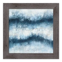 Painterly Abstract Waves Wall Print in Western Gray Frame