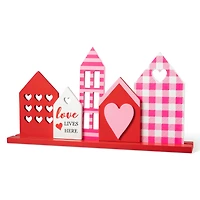 Glitzhome® 16" Valentine's House Wooden Table Decor