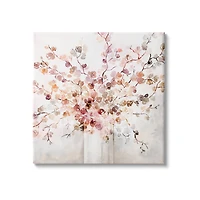 Stupell Industries Abstract Warm Floral Vine Bouquet Expressive Red Flowers Canvas Wall Art