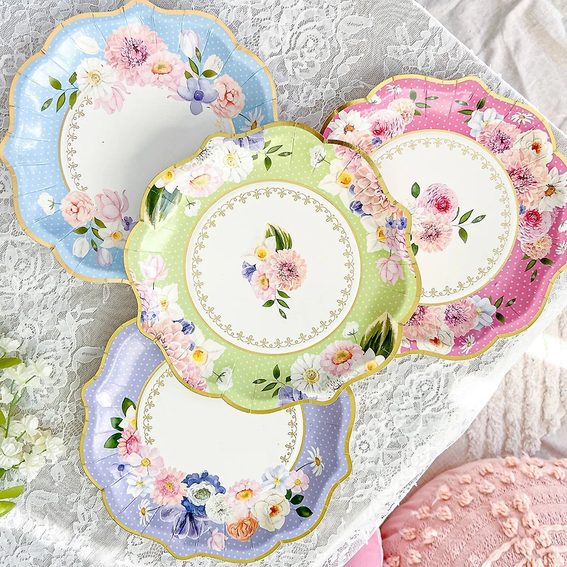 Kate Aspen® Tea Time Party 9" Assorted Premium Paper Plates Set