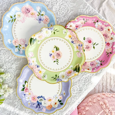 Kate Aspen® Tea Time Party 9" Assorted Premium Paper Plates Set