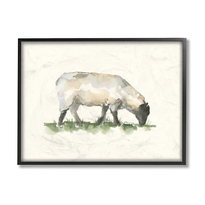 Stupell Industries Grazing Sheep Black Framed Wall Art