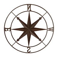 Hello Honey® Metal Compass Wall, Distressed Aqua