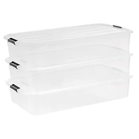 IRIS® 50qt. Clear Underbed Storage Boxes with Latching Lids, 3ct.
