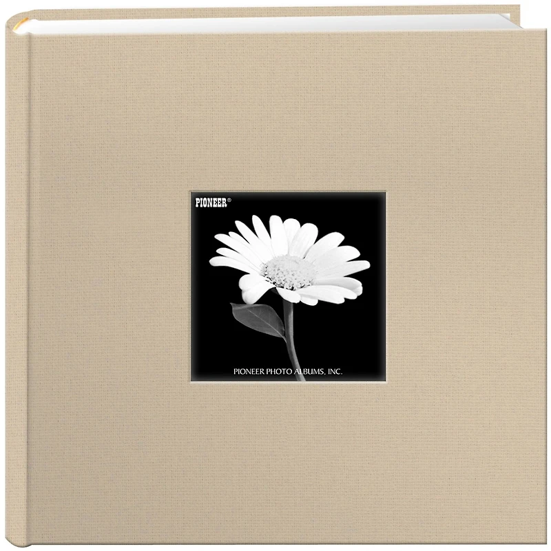 Pioneer® Biscotti Beige Cloth Frame Photo Album, 9" x 9"