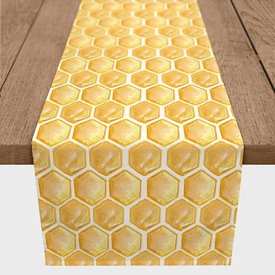 Painted Honeycomb 16" x 72" Cotton Twill Runner